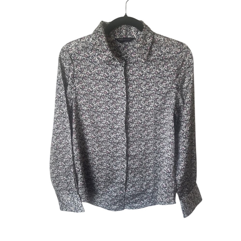 M&S Shirt 100% Polyester Size 10
